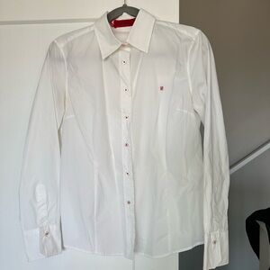 Carolina Herrera Women’s White Button Down Shirt Size 8